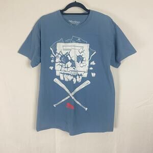 Office Space Loot Crate Exclusive T-Shirt Smashing Printer Design Blue Size L